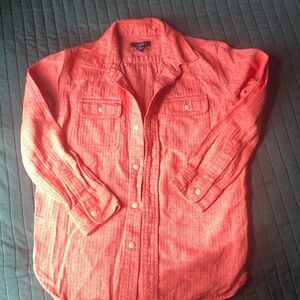 GAP Men's Coral Button-Down Shirt